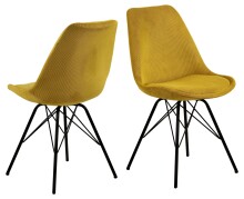 Esszimmerstuhl >Ermina< (2-er Set) in Gelb aus...