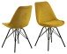 Esszimmerstuhl >Ermina< (2-er Set) in Gelb aus Metall - 48,5x85,5x54cm (BxHxT)