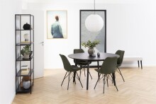 Esszimmerstuhl >Ermina< (2-er Set) in Olivgrün aus Metall - 48,5x85,5x54 (BxHxT)