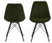 Esszimmerstuhl >Ermina< (2-er Set) in Olivgrün aus Metall - 48,5x85,5x54 (BxHxT)