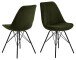 Esszimmerstuhl >Ermina< (2-er Set) in Olivgrün aus Metall - 48,5x85,5x54 (BxHxT)