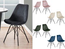 Esszimmerstuhl >Ermina< (2-er Set) in  aus Metall -...