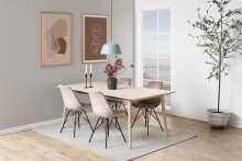 Esszimmerstuhl >Ermina< (2-er Set) in Dusty Rose - 48,5x85,5x54 (BxHxT)
