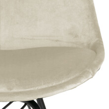 Esszimmerstuhl >Ermina< (2-er Set) in Sand aus Metall - 48,5x85,5x54cm (BxHxT)