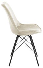 Esszimmerstuhl >Ermina< (2-er Set) in Sand aus Metall - 48,5x85,5x54cm (BxHxT)