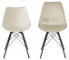 Esszimmerstuhl >Ermina< (2-er Set) in Sand aus Metall - 48,5x85,5x54cm (BxHxT)