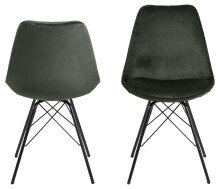 Esszimmerstuhl >Ermina< (2-er Set) in Waldgrün aus Metall - 48,5x85,5x54 (BxHxT)