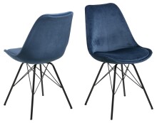 Esszimmerstuhl >Ermina< (2-er Set) in Marineblau -...