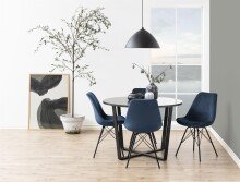 Esszimmerstuhl >Ermina< (2-er Set) in Marineblau - 48,5x85,5x54 (BxHxT)