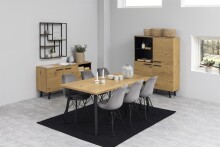 Esszimmerstuhl >Ermina< (2-er Set) in Dunkelgrau - 48,5x85,5x54 (BxHxT)