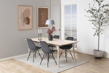 Esszimmerstuhl >Ermina< (2-er Set) in Dunkelgrau - 48,5x85,5x54 (BxHxT)