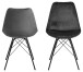 Esszimmerstuhl >Ermina< (2-er Set) in Dunkelgrau - 48,5x85,5x54 (BxHxT)