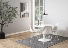 Esszimmerstuhl >Ermina< (2-er Set) in Weiß aus Metall - 48,5x85,5x54cm (BxHxT)