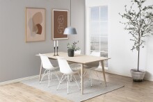 Esszimmerstuhl >Ermina< (2-er Set) in Weiß aus Metall - 48,5x85,5x54cm (BxHxT)