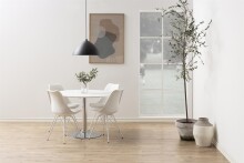 Esszimmerstuhl >Ermina< (2-er Set) in Weiß aus Metall - 48,5x85,5x54cm (BxHxT)