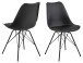 Esszimmerstuhl >Ermina< (2-er Set) in Schwarz aus Metall - 48,5x85,5x54 (BxHxT)