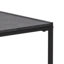 Couchtisch >Inverness< in Schwarz matt aus MDF Metall - 120x48x60cm (BxHxT)