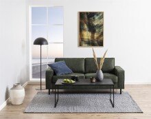 Couchtisch >Inverness< in Schwarz matt aus MDF Metall - 120x48x60cm (BxHxT)