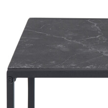 Satztisch >Inverness< in Schwarz matt aus MDF Metall - 50x45x50cm (BxHxT)