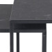 Satztisch >Inverness< in Schwarz matt aus MDF Metall - 50x45x50cm (BxHxT)