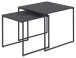 Satztisch >Inverness< in Schwarz matt aus MDF Metall - 50x45x50cm (BxHxT)