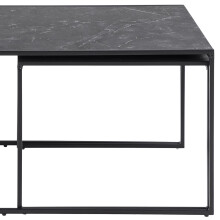 Satztisch >Inverness< (3 teilig) in Schwarz matt - 120x48x60 (BxHxT)