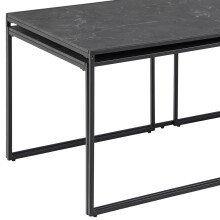 Satztisch >Inverness< (3 teilig) in Schwarz matt - 120x48x60 (BxHxT)