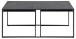 Satztisch >Inverness< (3 teilig) in Schwarz matt - 120x48x60 (BxHxT)