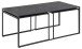 Satztisch >Inverness< (3 teilig) in Schwarz matt - 120x48x60 (BxHxT)