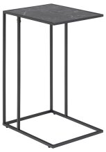 Beistelltisch >Inverness< in Schwarz matt aus MDF Metall - 43x63x35cm (BxHxT)