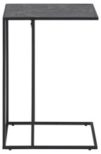 Beistelltisch >Inverness< in Schwarz matt aus MDF Metall - 43x63x35cm (BxHxT)