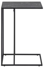 Beistelltisch >Inverness< in Schwarz matt aus MDF Metall - 43x63x35cm (BxHxT)