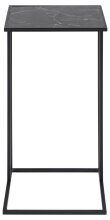 Beistelltisch >Inverness< in Schwarz matt aus MDF Metall - 43x63x35cm (BxHxT)