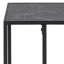 Beistelltisch >Inverness< in Schwarz matt aus MDF Metall - 43x63x35cm (BxHxT)