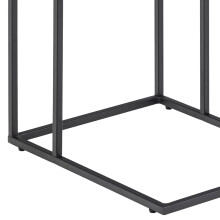 Beistelltisch >Inverness< in Schwarz matt aus MDF Metall - 43x63x35cm (BxHxT)