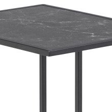 Beistelltisch >Inverness< in Schwarz matt aus MDF Metall - 43x63x35cm (BxHxT)