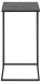 Beistelltisch >Inverness< in Schwarz matt aus MDF Metall - 43x63x35cm (BxHxT)