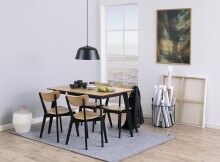 Esszimmerstuhl >Roanne< (2-er Set) in  aus Rubberwood - 45x79,5x55cm (BxHxT)