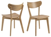 Esszimmerstuhl >Roanne< (2-er Set) in  aus Rubberwood - 45x79,5x55cm (BxHxT)
