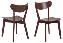 Esszimmerstuhl >Roanne< (2-er Set) in  aus Rubberwood - 45x79,5x55cm (BxHxT)