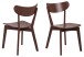 Esszimmerstuhl >Roanne< (2-er Set) in  aus Rubberwood - 45x79,5x55cm (BxHxT)