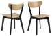 Esszimmerstuhl >Roanne< (2-er Set) in  aus Rubberwood - 45x79,5x55cm (BxHxT)