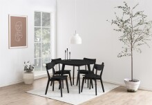 Esszimmerstuhl >Roanne< (2-er Set) in Schwarz Eiche - 45x79,5x55 (BxHxT)