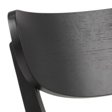 Esszimmerstuhl >Roanne< (2-er Set) in Schwarz Eiche - 45x79,5x55 (BxHxT)