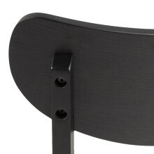 Esszimmerstuhl >Roanne< (2-er Set) in Schwarz Eiche - 45x79,5x55 (BxHxT)