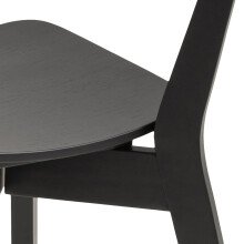 Esszimmerstuhl >Roanne< (2-er Set) in Schwarz Eiche - 45x79,5x55 (BxHxT)
