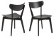 Esszimmerstuhl >Roanne< (2-er Set) in Schwarz Eiche - 45x79,5x55 (BxHxT)