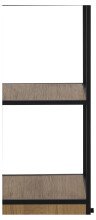 Regal >Carney< in Wildeiche aus Metall,MDF - 42x185x35cm (BxHxT)