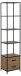 Regal >Carney< in Wildeiche aus Metall,MDF - 42x185x35cm (BxHxT)