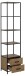 Regal >Carney< in Wildeiche aus Metall,MDF - 42x185x35cm (BxHxT)